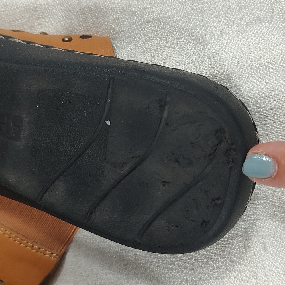 Array Shoes Open Toed Leather Toe Ring Sandals Sl… - image 8